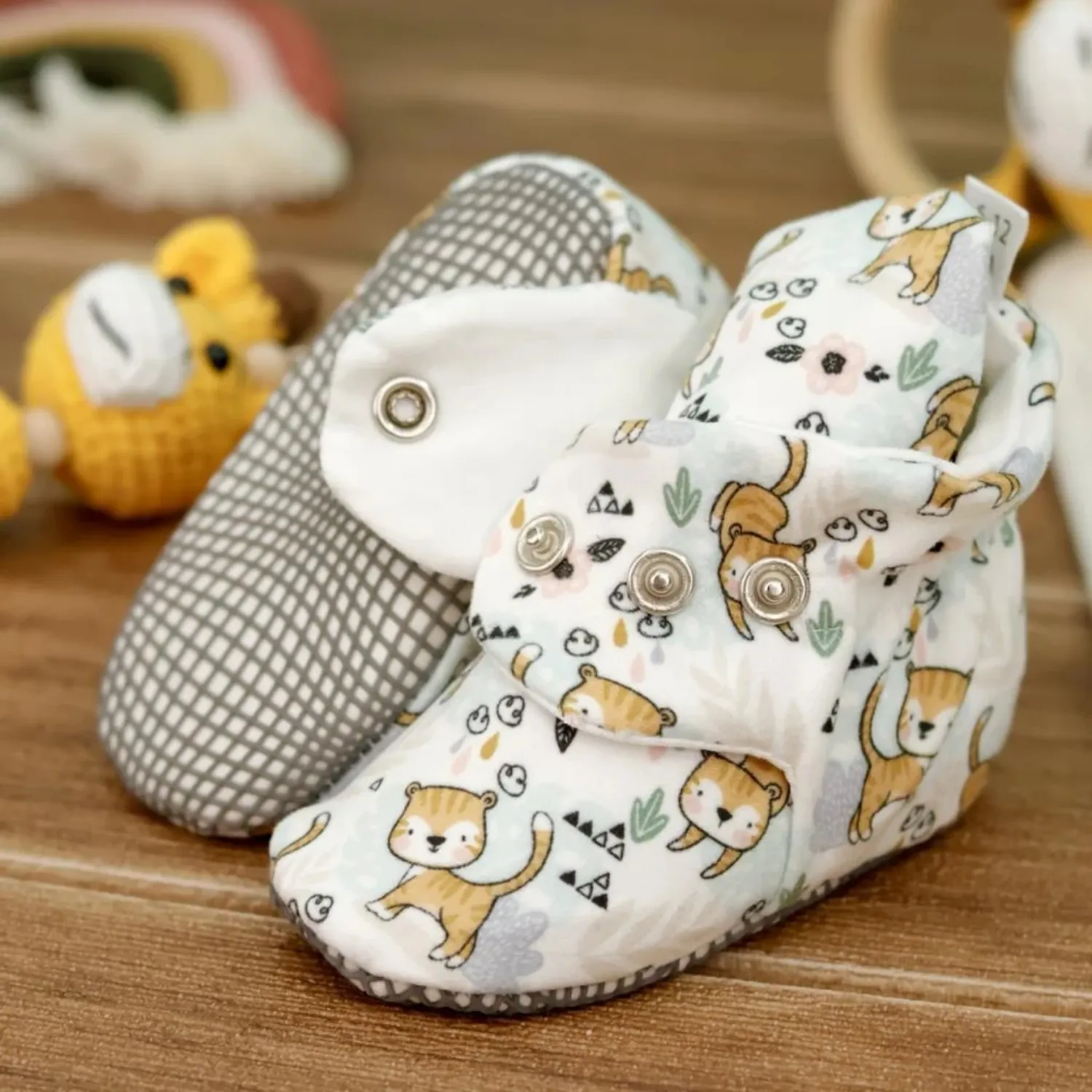 Ella Bonna Ev Botu Organik Pamuk Kaydırmaz Taban Kedi