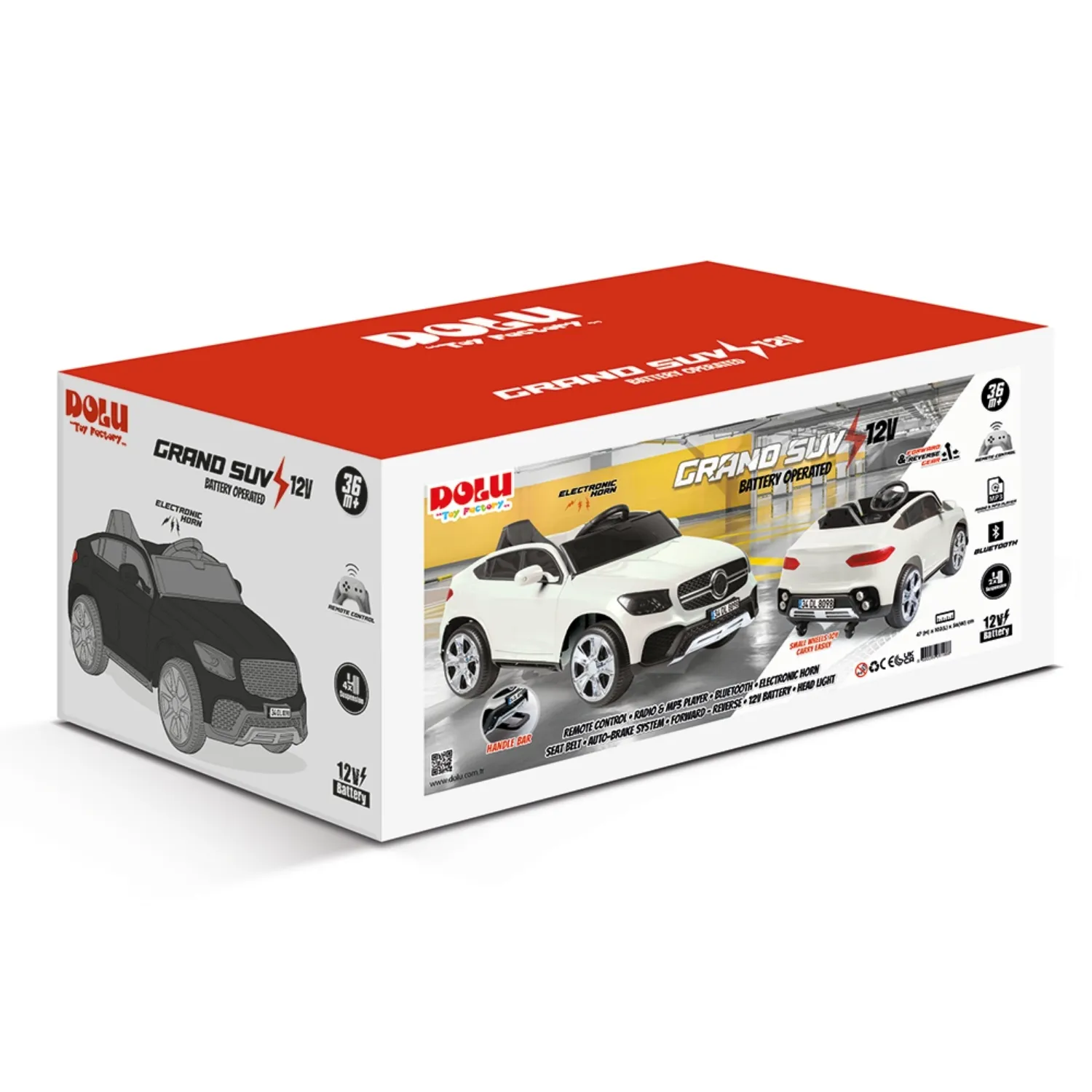 Dolu Grand SUV Akülü Araba Uzaktan Kumandalı 12V Beyaz
