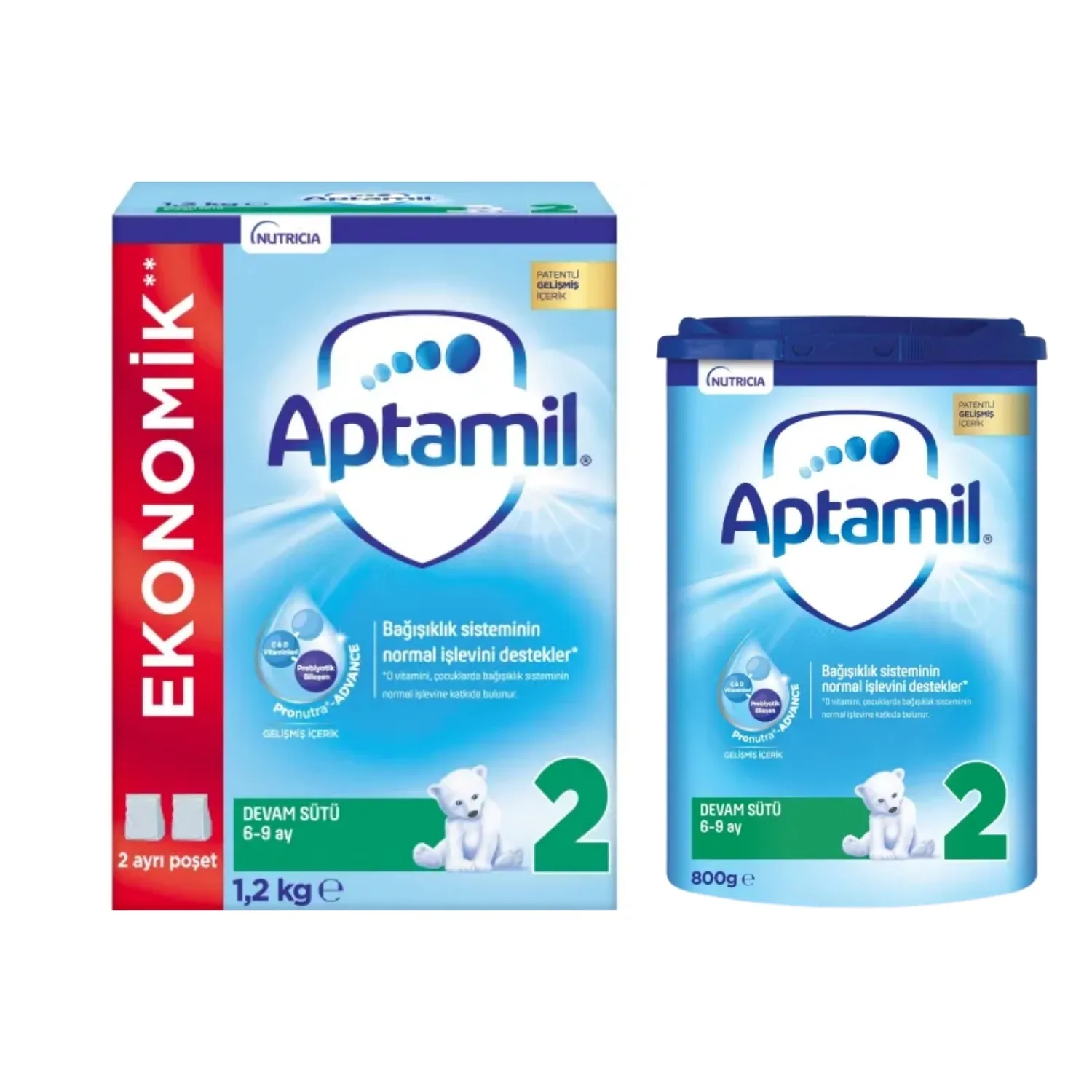 Aptamil 2 Devam Sütü 1200 Gr +800 gr 