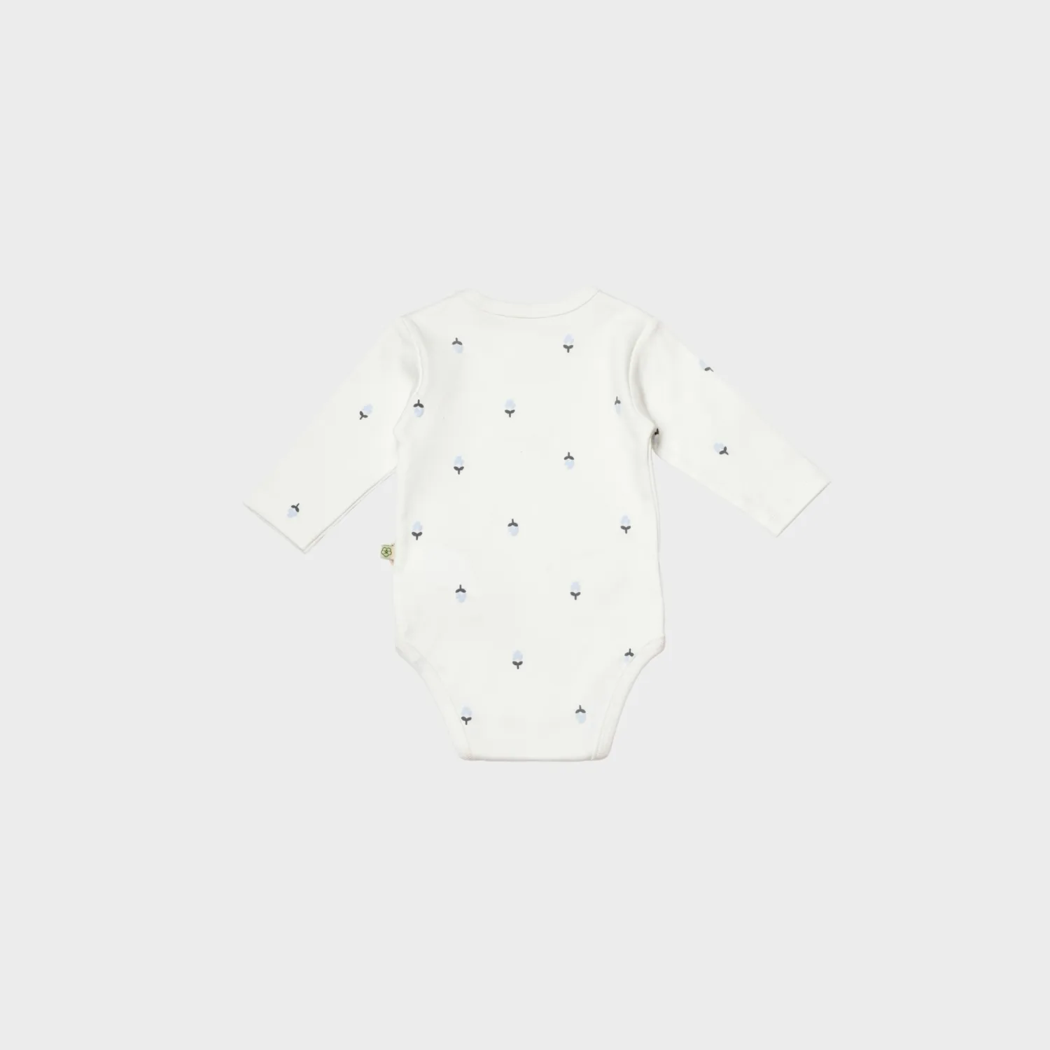 Bibaby Organik Body Uzun Kol Love Floral Ekru - Lila