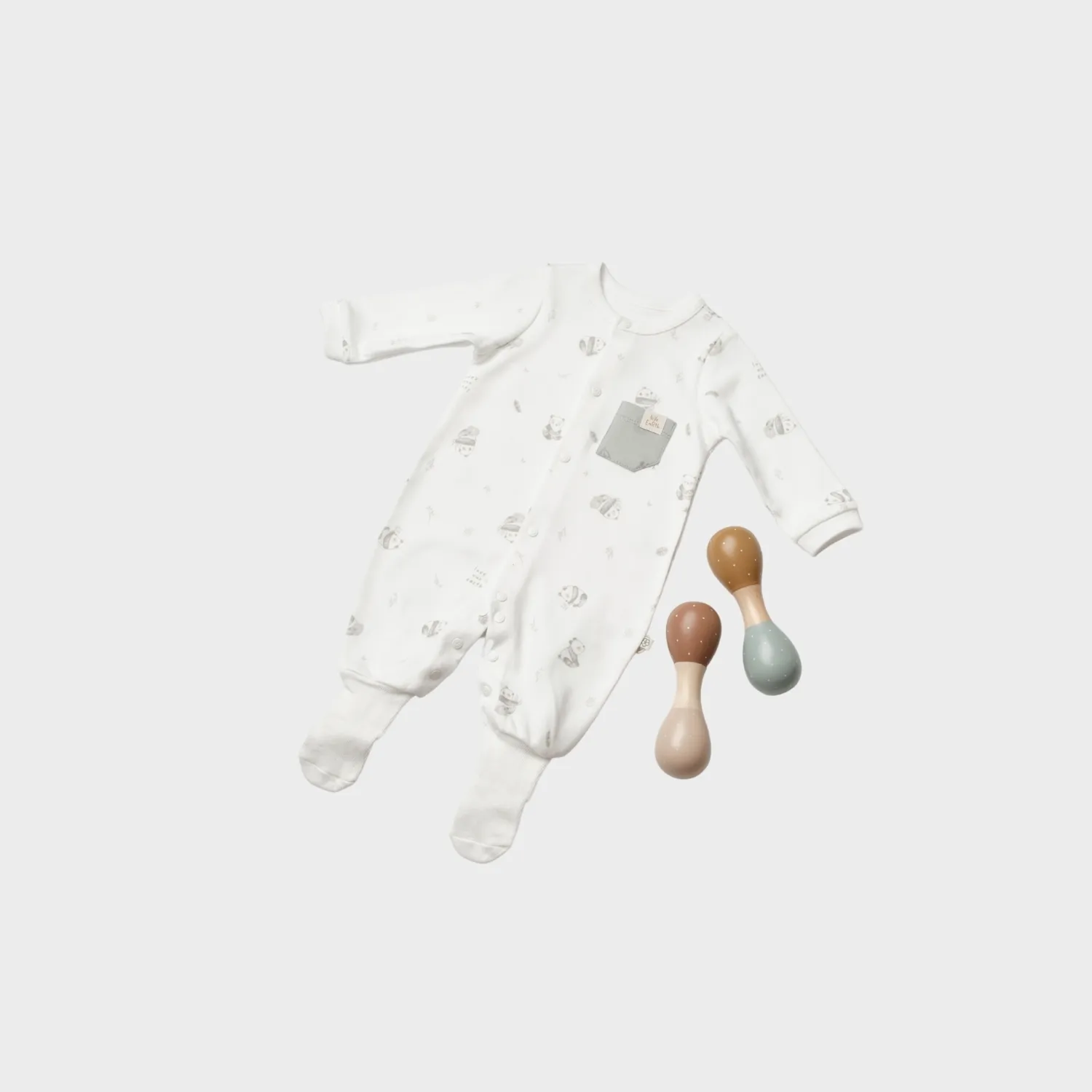 Bibaby Organik Tulum Patikli Love Our Earth Yeşil