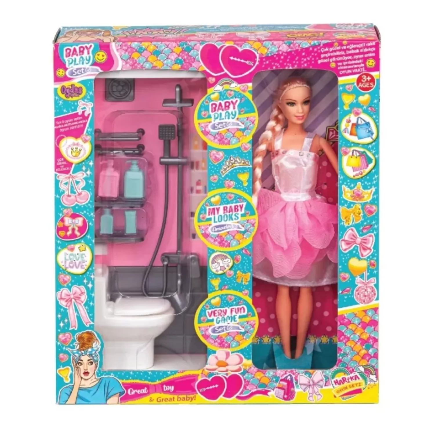 Klozetli Banyo Bebekli