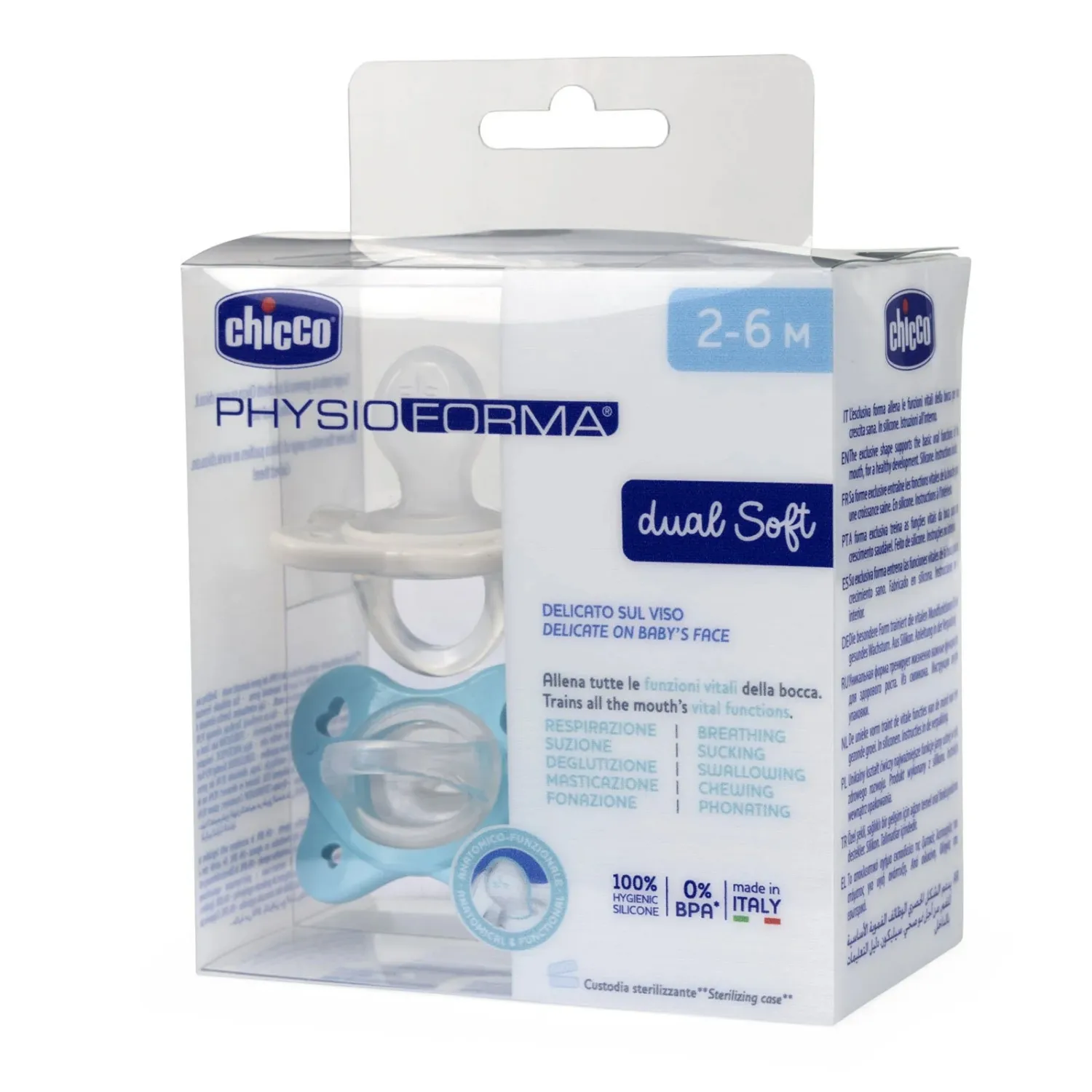 Chicco Physioforma Dual Soft Emzik Erkek 2-6 Ay 2'li