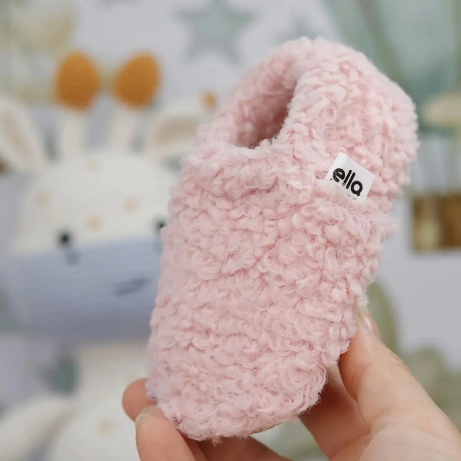Ella Bonna Patik Organik Pamuk Kaydırmaz Taban Pembe