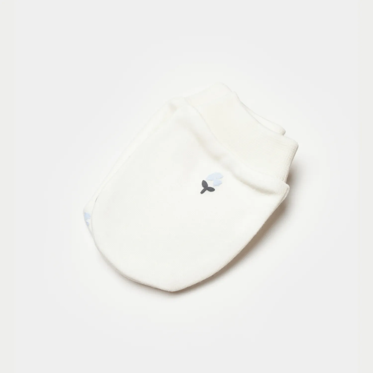 Bibaby Organik Eldiven 2li Love Floral Ekru - Lila