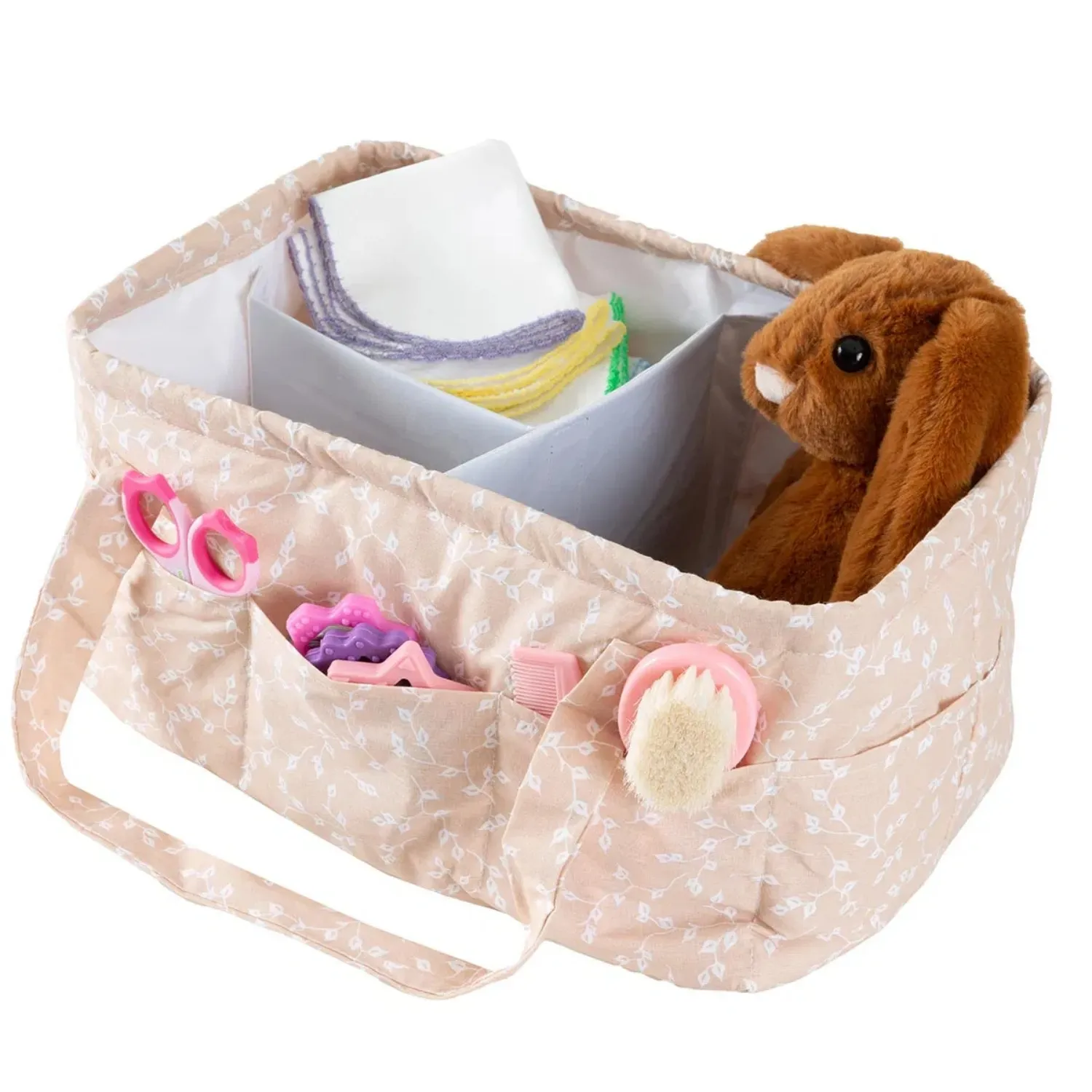 Babyjem Katlamalı Anne ve Bebek Organizer Somon Çiçek