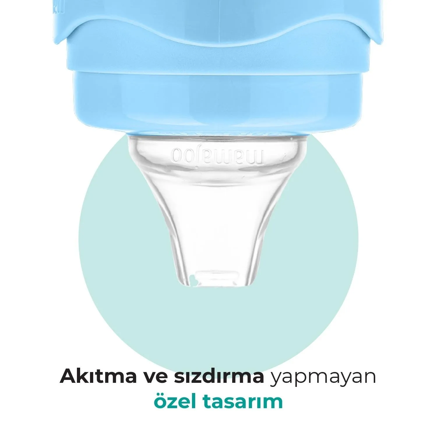 Mamajoo Kulplu Akıtmaz Eğitici Bardak 160 ml&Anti-Kolik Uç Powder Blue