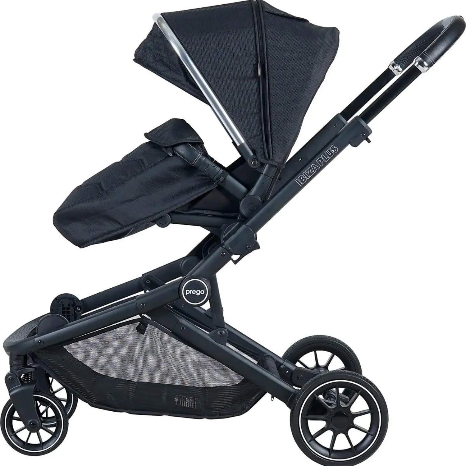 Prego 2223 Ibiza Plus Travel İkiz Bebek Arabası New Siyah