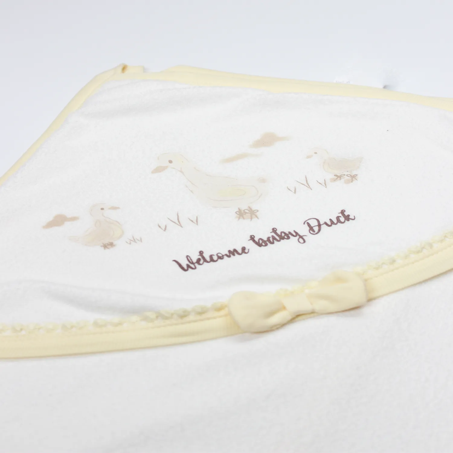 Bistyle Havlu Welcome Baby Duck 85x90cm Sarı - Ekru
