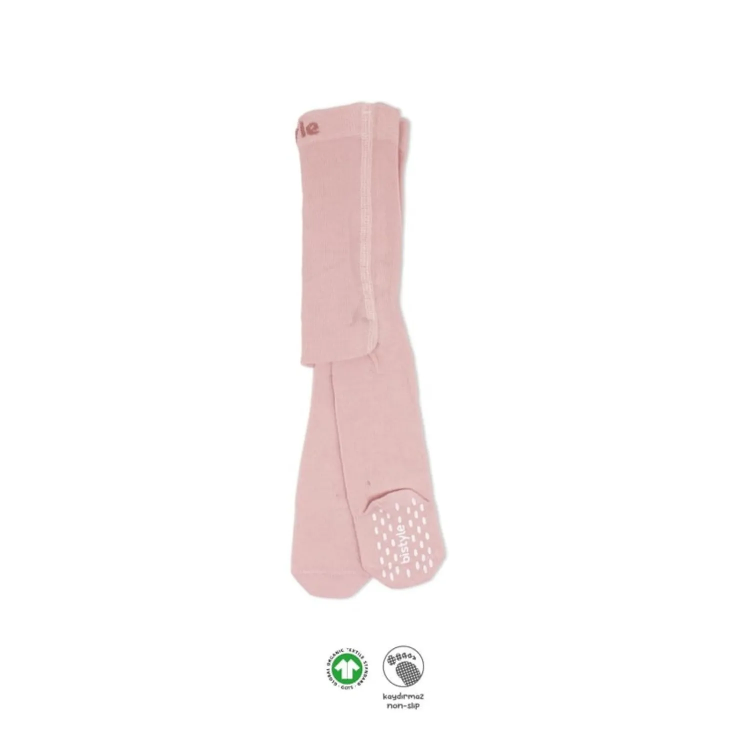 Bistyle Çorap Külotlu Kaymaz Penye Basic Pembe