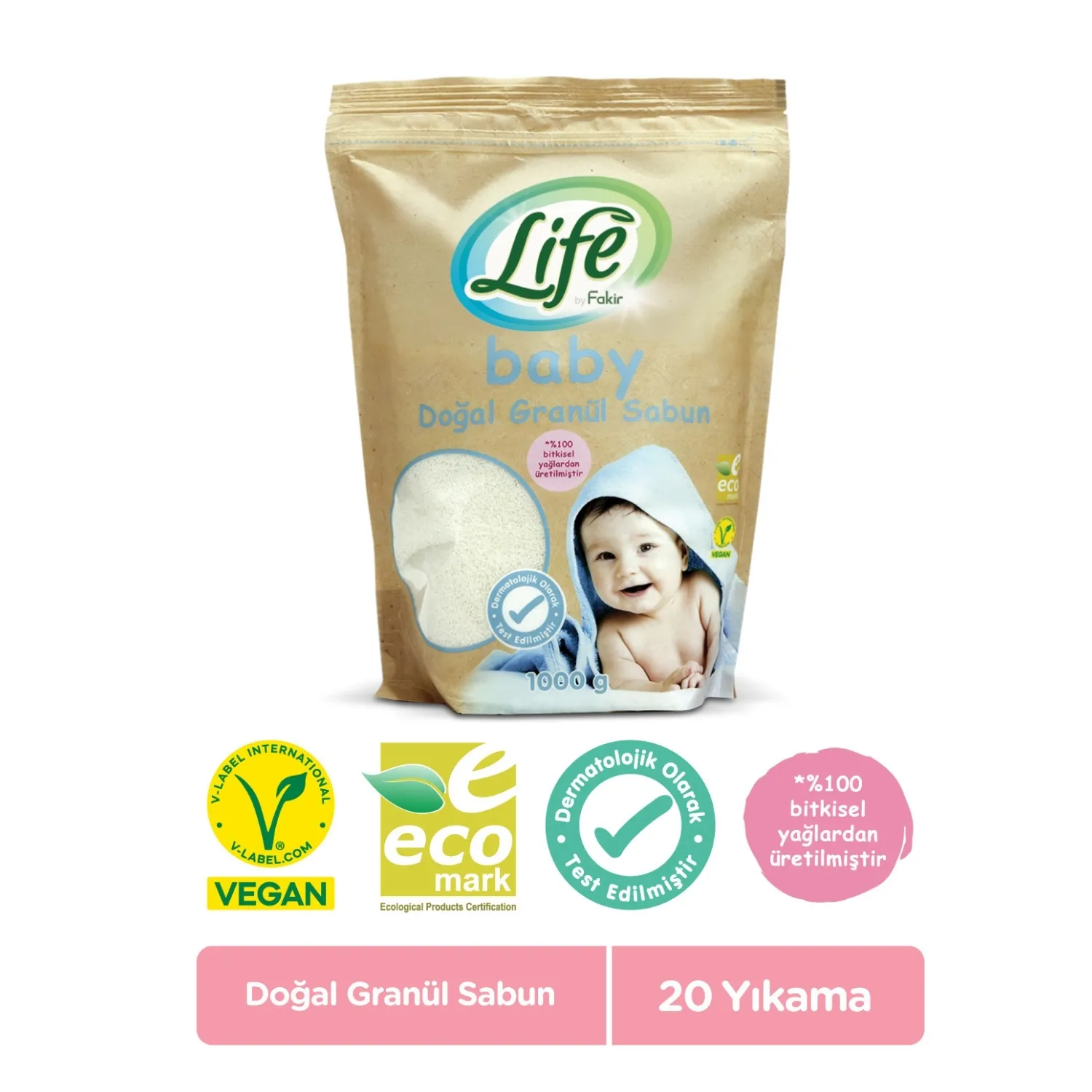 Life by Fakir Baby Doğal Granül Sabun 1000 gr