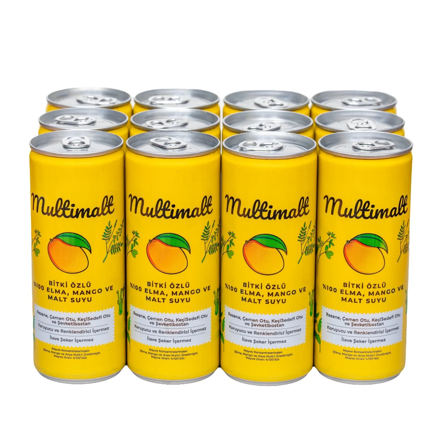 Multimalt Bitki Özlü %100 Elma,Mango Ve Malt Suyu 250 ml*12