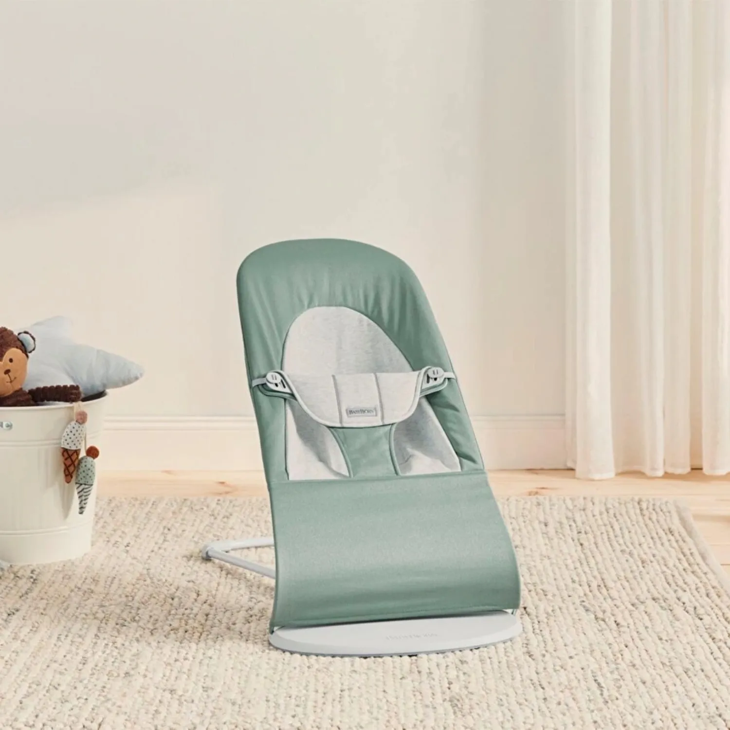 Babybjörn Balance Soft Ana Kucağı Woven Cotton Jersey Light Sage Green-Grey