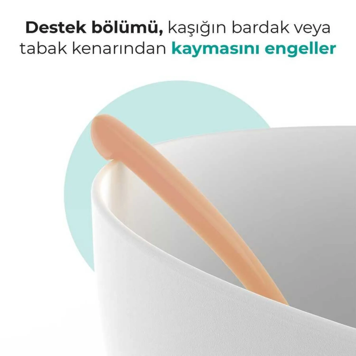 Mamajoo Beslenme Kaşığı&Saklama Kutusu Beyaz/Powder Blush 2li