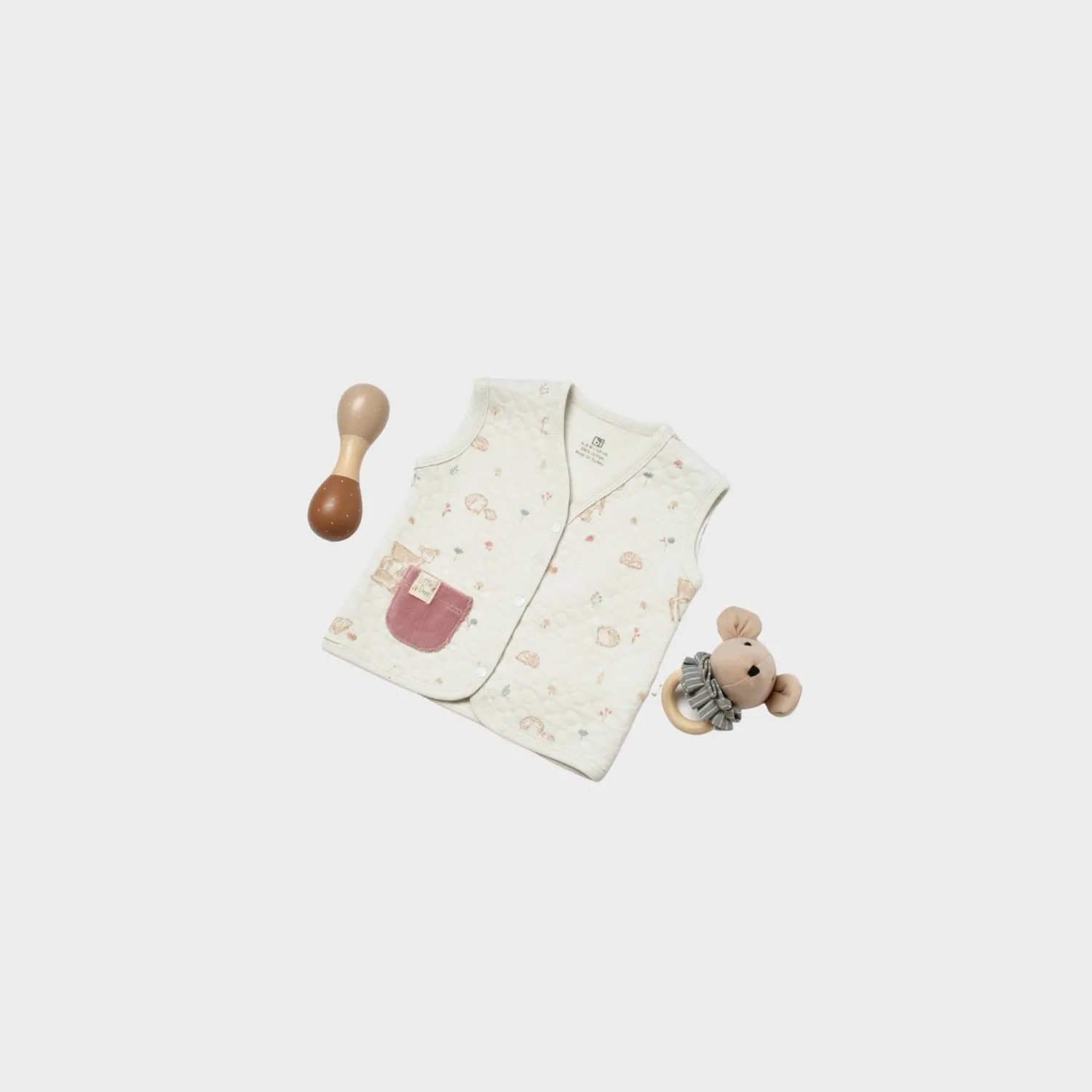 Bibaby Yelek Little Deer Mint - Powder
