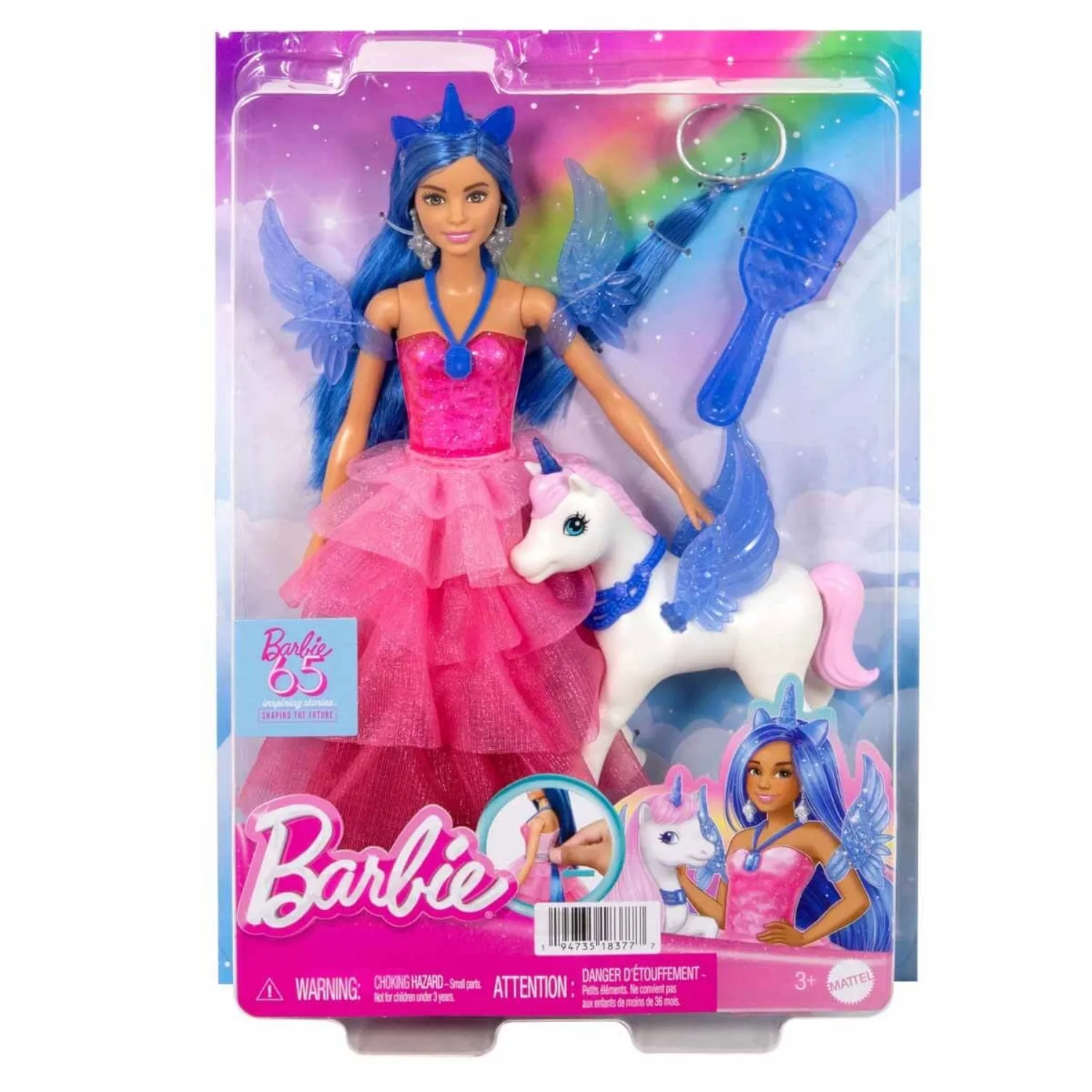 Barbie Mavi Saçlı Prenses Bebek 