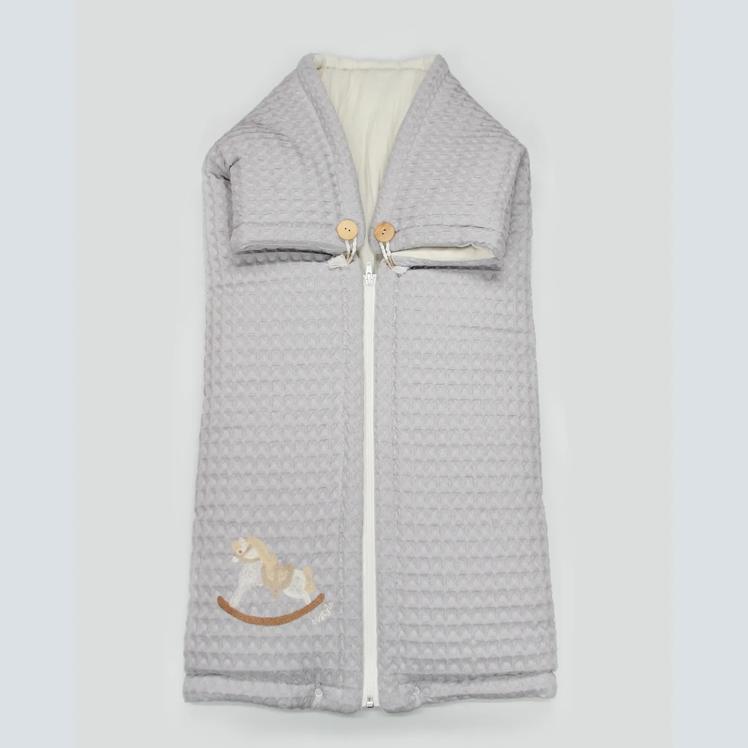 Bistyle Battaniye Pike Fermuarlı Natural Life Boy Gri
