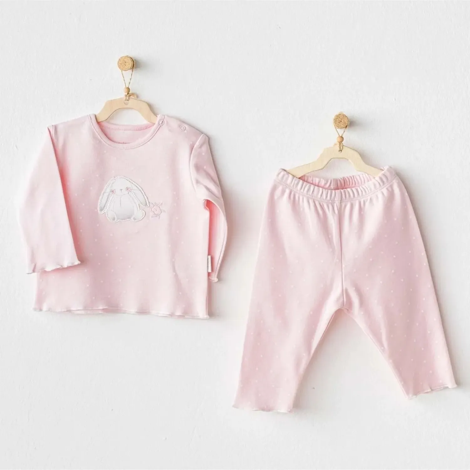 Andy Wawa 2li Takım Cuddly Bunny Bear Pembe