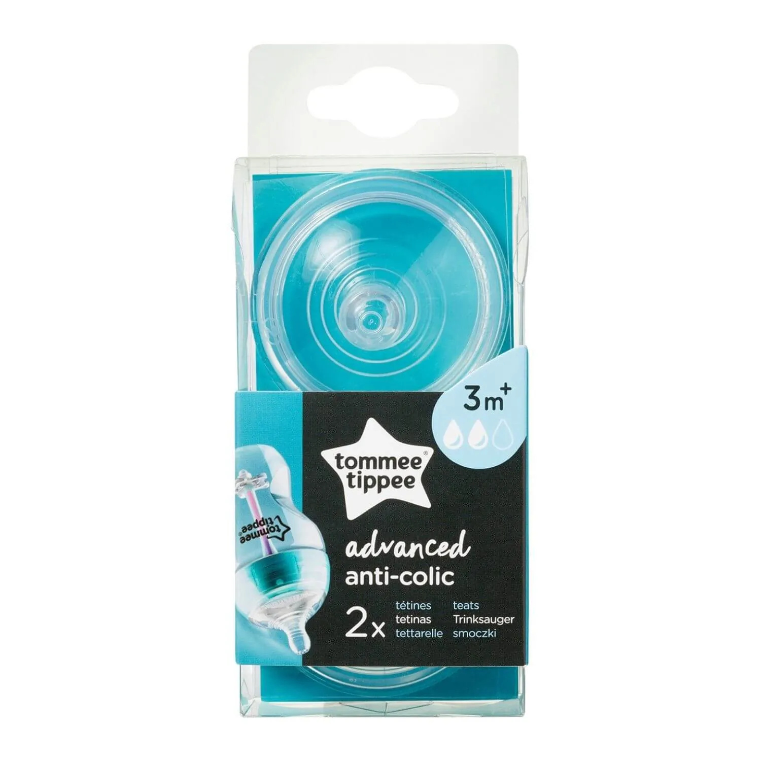 Tommee Tippee Gelişmiş Antikolik Biberon Emziği 2li Orta Akış
