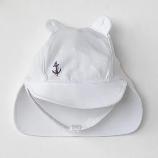 Andy Wawa Erkek Şapka Sailor Bear Mavi - Beyaz