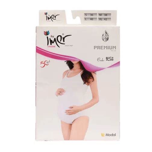İmer Hamile Çıtçıtlı Body Beyaz 4/Xl Beyaz