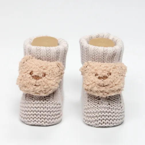 Bistyle Unisex Patik Triko Seperatörlü Aksesuarlı Bej