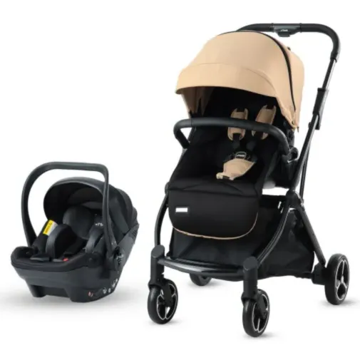 Kraft Viva I-Size Çift Yönlü Tek Elle Katlanabilir Travel Sistem Bebek Arabası Beige