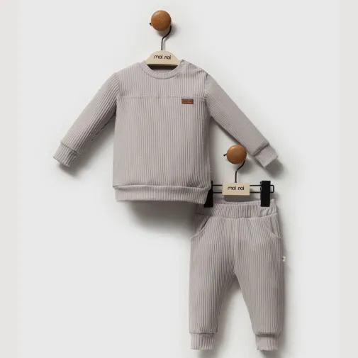 Moi Noi 2Li Takım Raporlu Gri