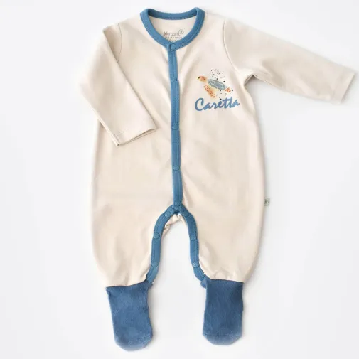Bibaby Unisex Organik Tulum Çoraptolon Caretta In Live Taş