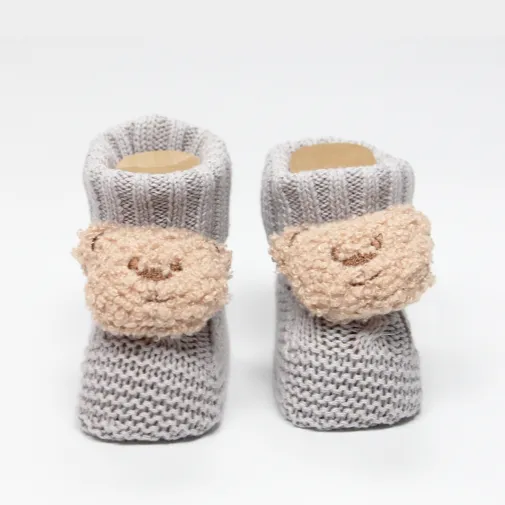 Bistyle Unisex Patik Triko Seperatörlü Aksesuarlı Gri