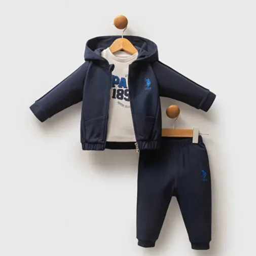 U.s. Polo Erkek Bebek 3Lü Takım Lacivert