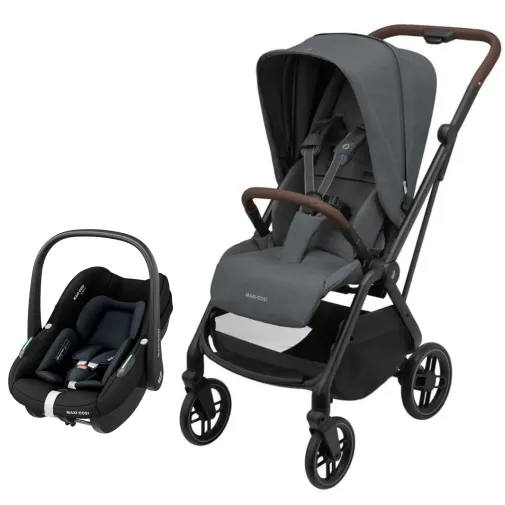Maxi-Cosi Leona2 Pebble S Çift Yönlü Tek Elle Kapanabilen Travel Sistem-Seyahat Sistem Bebek Arabası Twillic Graphite