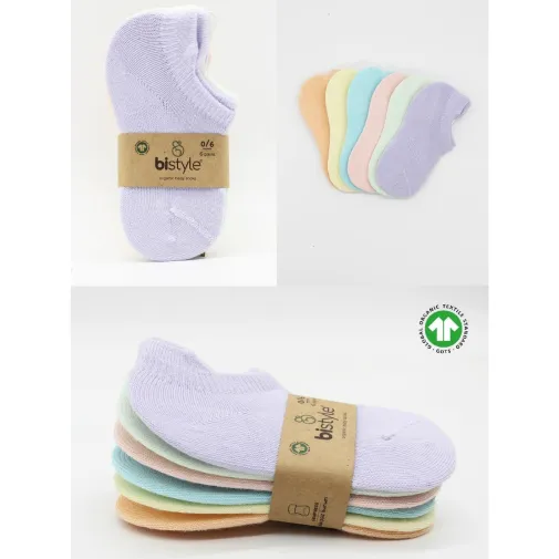 Bibaby Unisex Çorap Sneakers Bistyle 6Lı Colors Pastel