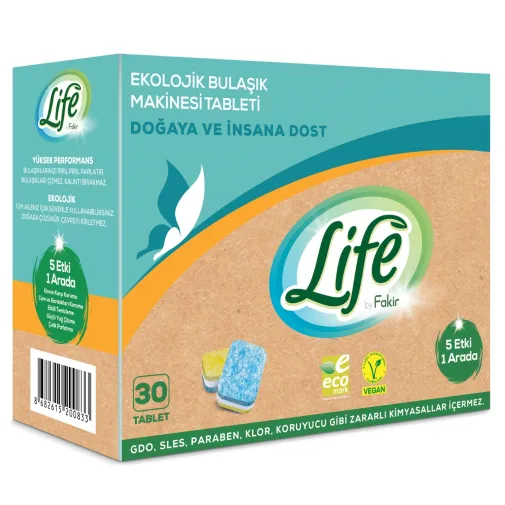 Life By Fakir Ekolojik Vegan Bulaşık Makinesi Tableti 30Lu