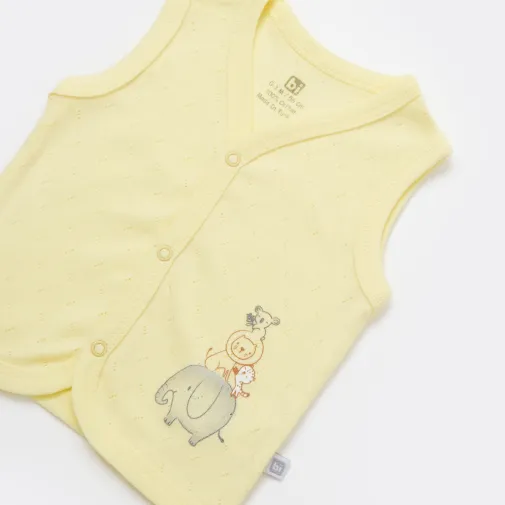 Bibaby Erkek Yelek Hello Safari Limon