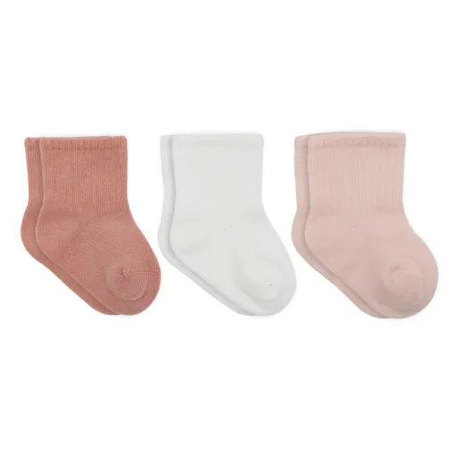 Bistyle Soket Çorap Penye 3Lü Cherry Girl Pudra Ekru Pembe Bistil Pazarlama