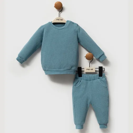 Moi Noi 2Li Takım Waffle Petrol