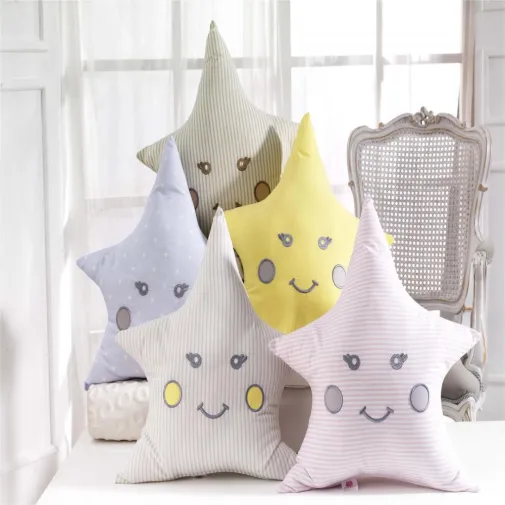 Momishop Bebek Dekoratif Yastık Yıldız Pembe