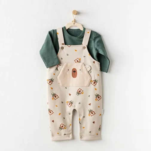 Andy Wawa Erkek Salopet Takım The Woods Bej -Yeşil