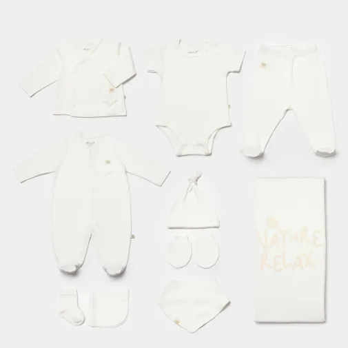 Bibaby Unisex Organik Hastane Çıkışı 10Lu Modal Nature Relax Ekru