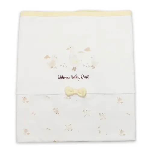 Bistyle Battaniye Penye Welcome Baby Duck Sarı - Ekru