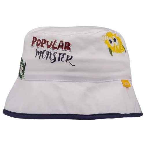Kitti Monster Erkek Bebek Fötr Şapka 1-3Yaş Beyaz