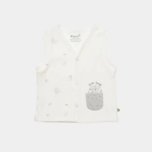 Bibaby Unisex Organik Yelek Koala Jungle Gri