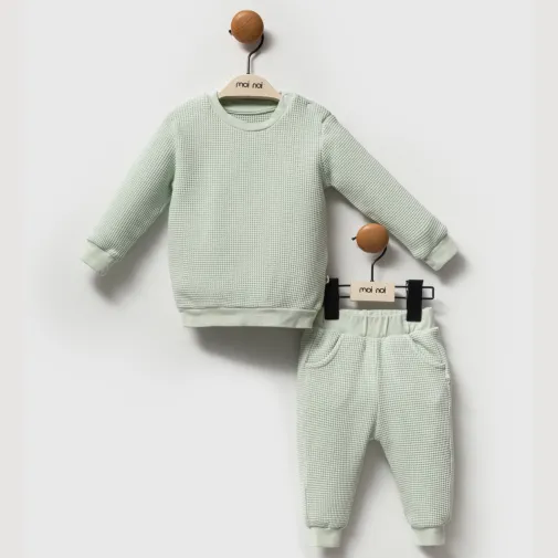 Moi Noi 2Li Takım Waffle Mint