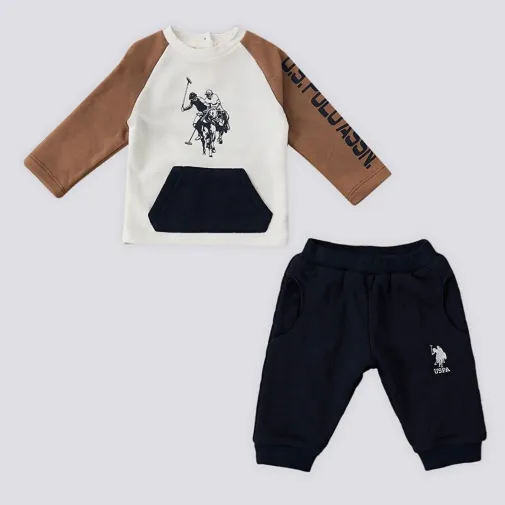 U.s. Polo Erkek 2Li Takım Krem