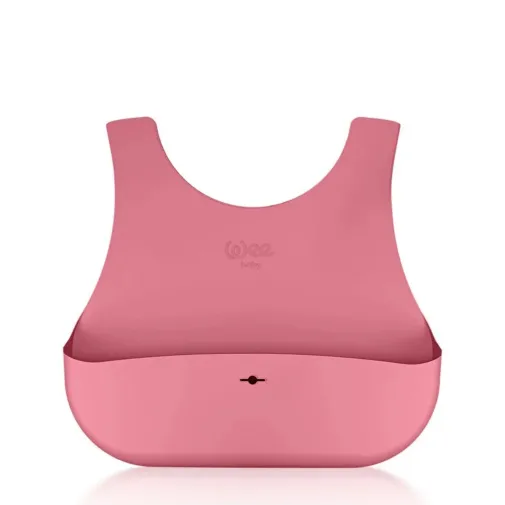 Wee Baby Nanninom Silikon Mama Önlüğü Pembe