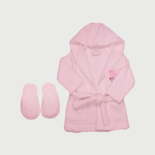 Bistyle Kız Bebek Bornoz Luluco Rabbit And Friends Pembe
