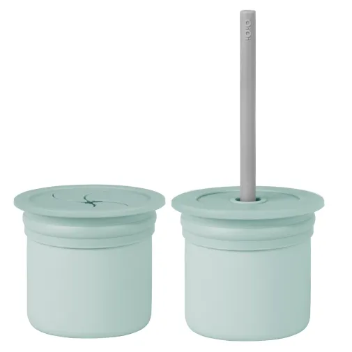 Oioi Ham+Hüp Atıştırma Seti 4Lü River Green - Powder Grey