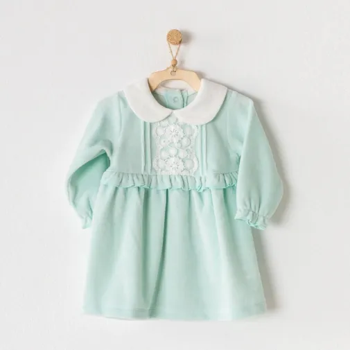 Andy Wawa Kız Elbise Velvet Dragonfly Mint