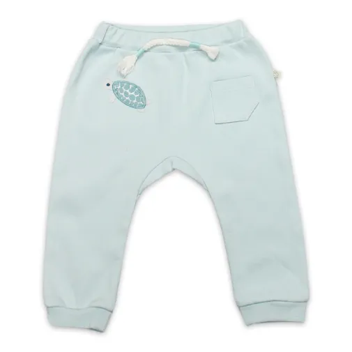 Bistyle Pantolon Patiksiz Hello World Mint - Ekru